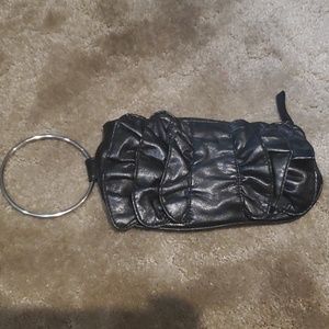 Black cute wristlet clutch